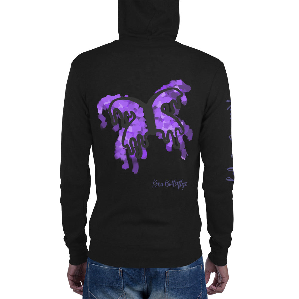 KonaButterflyz Water color Butterflyz Unisex zipup
